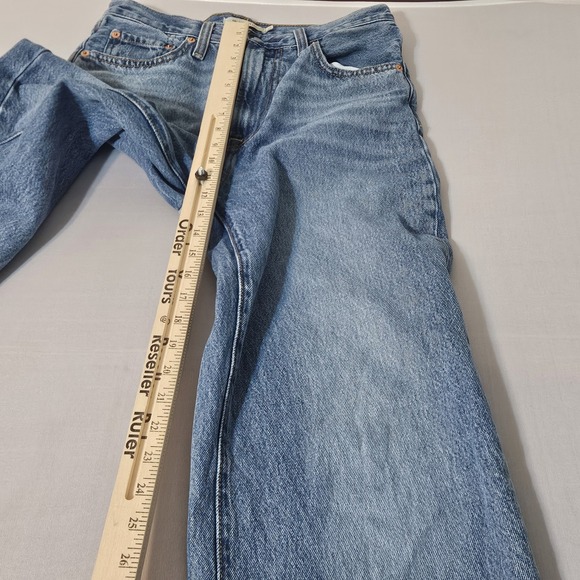 Levi's Ribcage Wide Leg Premium  Bell Flare High Rise Jeans Size 27 X 32 - Picture 9 of 12